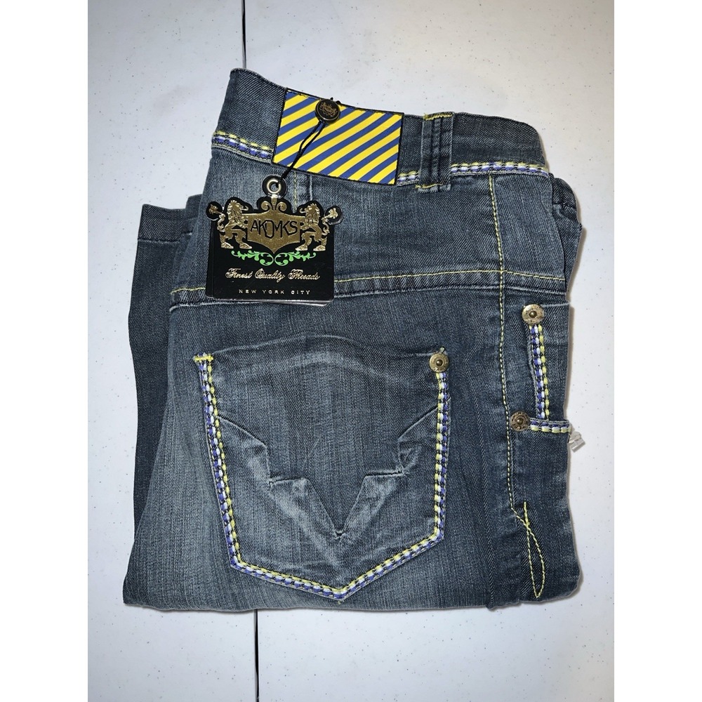Y2K‎ Akademiks Bootcut Jeans Women's Size 30 Blue Medium Wash Blokecore NWT